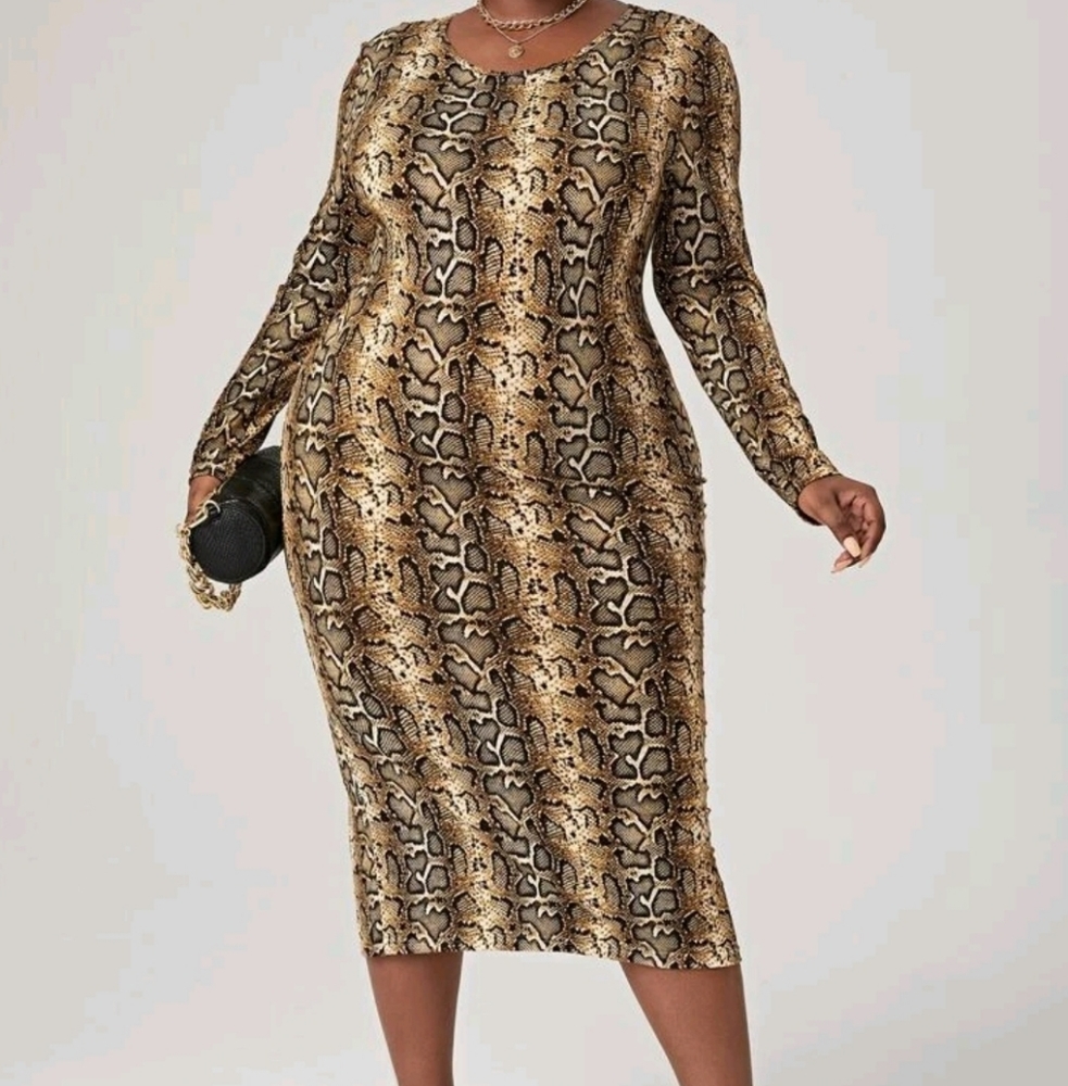 Snakeskin Bodycon Dress